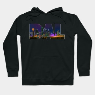 Dallas Texas Skyline DAL Airport Code Hoodie